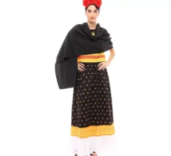Costume da Frida Kahlo gialla e nera per donna