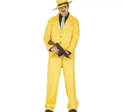 Costume da gangster giallo per un uomo