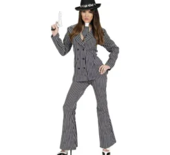 Costume da gangster in abito elegante per donna