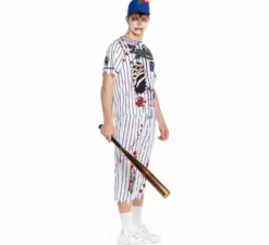 Costume da giocatore di baseball zombie per uomo