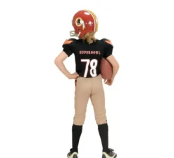 Costume da giocatore di football americano nero e marrone per ragazzo