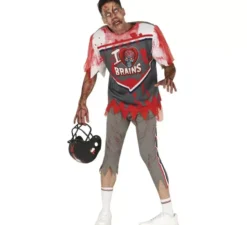 Costume da giocatore di rugby zombie per uomo