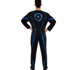 Costume da giocatore di videogiochi nero e blu per uomo