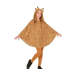 Costume da giraffa con cappuccio o poncho per bambini