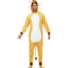 Costume da giraffa Kugurumi con cappuccio e orecchie per adulto