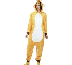 Costume da giraffa Kugurumi con cappuccio e orecchie per adulto