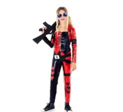 Costume da giullare assassino per bambina