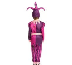 Costume da giullare assassino viola con cappello per bambino