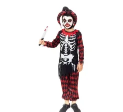 Costume da giullare scheletro per bambino
