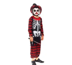 Costume da giullare scheletro per bambino