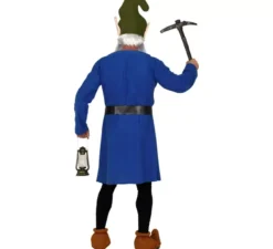 Costume da gnomo operaio blu da uomo
