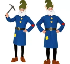 Costume da gnomo operaio blu da uomo