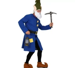Costume da gnomo operaio blu da uomo