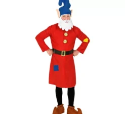 Costume da gnomo operaio rosso da uomo