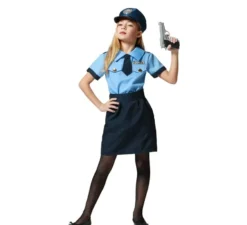 Costume da gonna blu della polizia per bambina