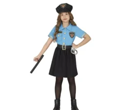Costume da gonna blu della polizia per bambina