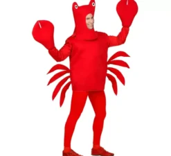 Costume da granchio rosso con maschera per adulto
