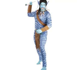 Costume da guerriero blu per un uomo