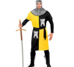 Costume da guerriero medievale giallo da uomo
