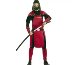Costume da guerriero samurai rosso per uomo