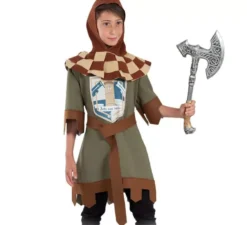 Costume da guerriero verde medievale per bambino