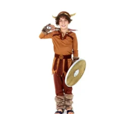 Costume da guerriero vichingo marrone per bambino