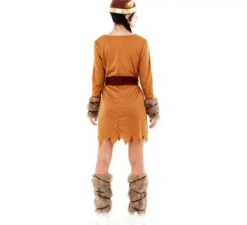 Costume da guerriero vichingo marrone per donna