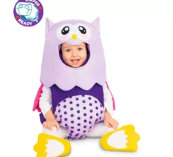Costume da gufo viola baby