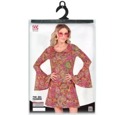 Costume da hippie alla moda con motivi cachemire anni '60 per donna