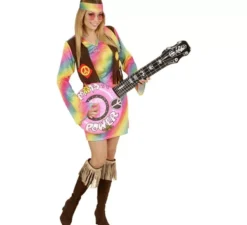 Costume da hippie arcobaleno per donna