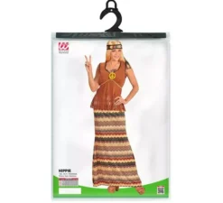 Costume da hippie a righe colorate per donna