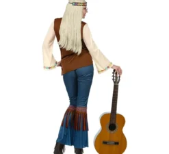 Costume da hippie beige per donna
