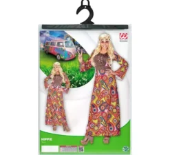 Costume da hippie con figure multicolori per donna