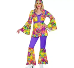 Costume da hippie da donna alla moda anni '60 Peace and Love
