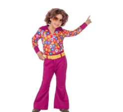 Costume da Hippie degli anni 70 con fiori per bambino