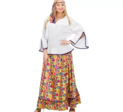 Costume da hippie di velluto da donna