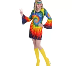 Costume da hippie onde psichedeliche per donna