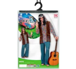 Costume da hippie psichedelico con gilet per uomo