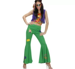 Costume da hippie verde per donna