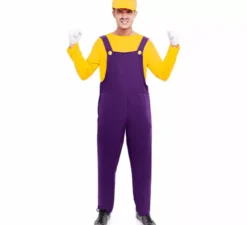 Costume da idraulico giallo per uomo