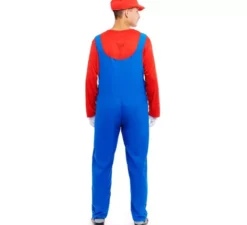 Costume da idraulico rosso per uomo
