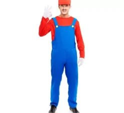 Costume da idraulico rosso per uomo
