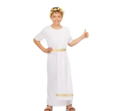 Costume da imperatore romano bianco per bambino