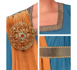 Costume da imperatore romano blu per uomo