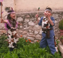 Costume da Indiana rosa per bambina