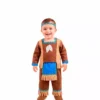 Costume da Indiano marrone con frange per bebé