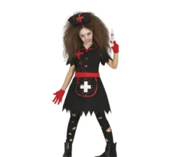 Costume da infermiera zombie nera per bambina