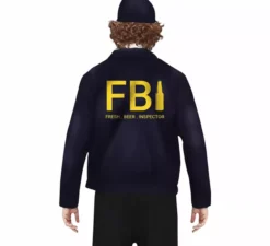 Costume da ispettore della birra fresca da uomo dell'FBI