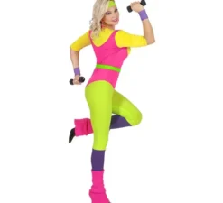 Costume da istruttore di aerobica anni '80 per donna
