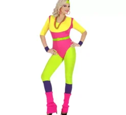 Costume da istruttore di aerobica anni '80 per donna